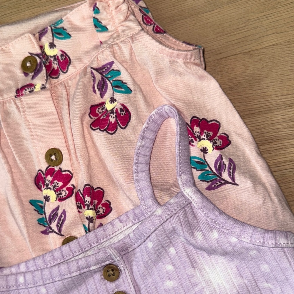 Carter's Pink Floral and Purple Striped Camisoles - Picture 16 of 16